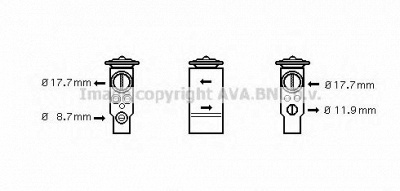 AVA QUALITY COOLING ol1411 -  Расширительный клапан, кондиционер